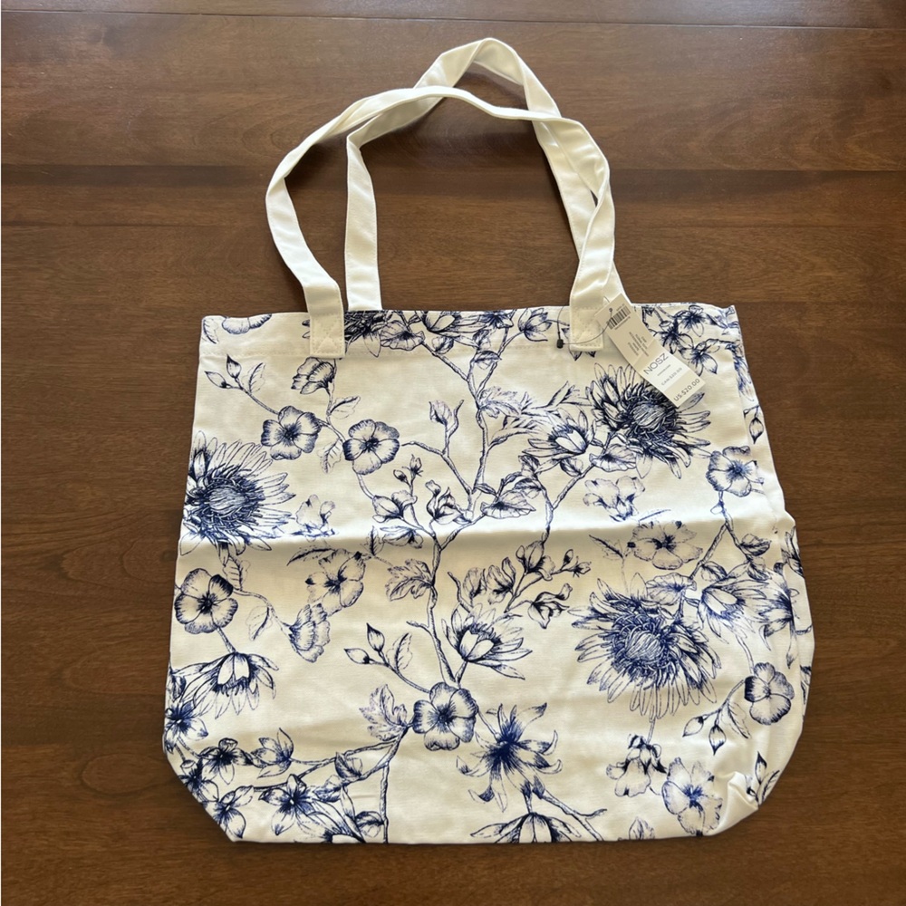 Chico’s Floral Canvas Tote Bag - Brand New with Tags NWT